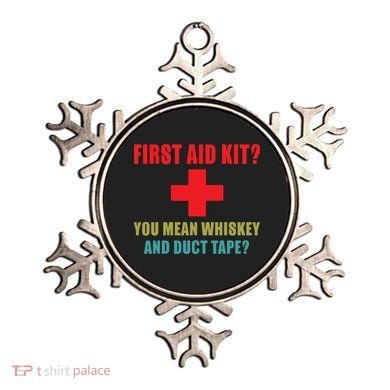 First Aid Kit Whiskey And Duct Tape Funny Dad Joke Gag Ornament