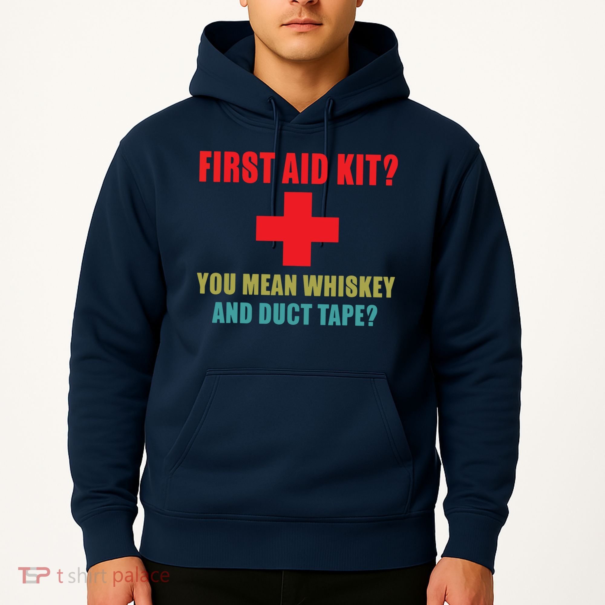 First Aid Kit Whiskey And Duct Tape Funny Dad Joke Gag Hoodie