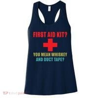 First Aid Kit Whiskey And Duct Tape Funny Dad Joke Gag Women's Tank Top thumb 0