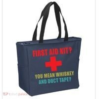 First Aid Kit Whiskey And Duct Tape Funny Dad Joke Gag Tote Bag thumb 2