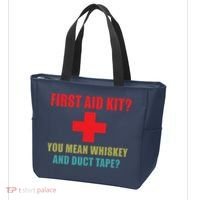 First Aid Kit Whiskey And Duct Tape Funny Dad Joke Gag Tote Bag thumb 3
