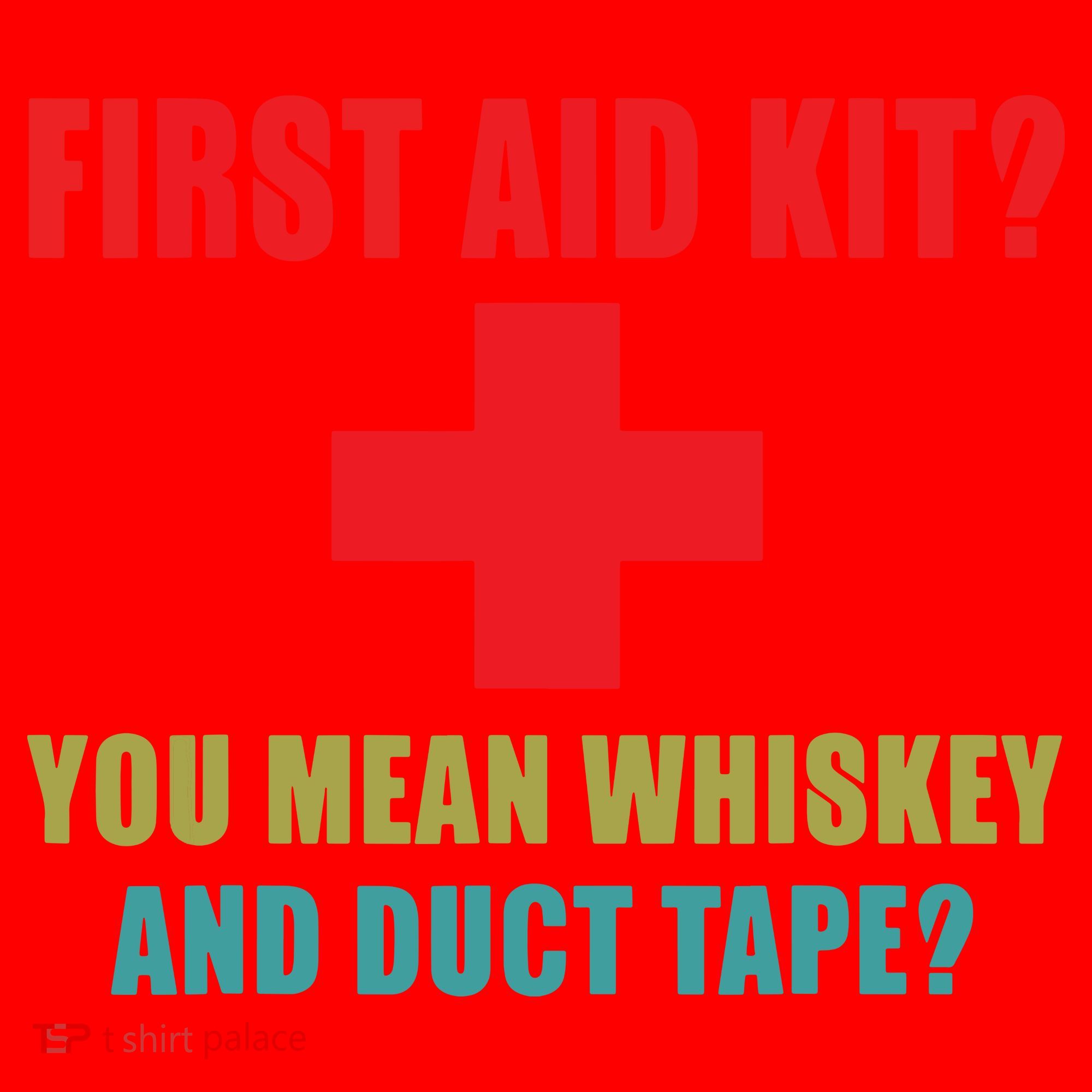 First Aid Kit Whiskey And Duct Tape Funny Dad Joke Gag Santa Hat