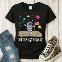 Future Astronaut Kids And Adults Astronomy And Space Lover Women's T-Shirt thumb 3