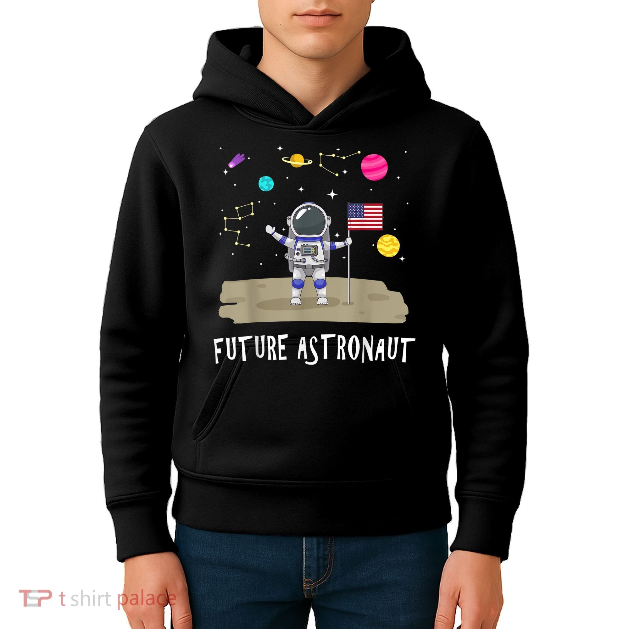 Future Astronaut Kids And Adults Astronomy And Space Lover Kids Hoodie