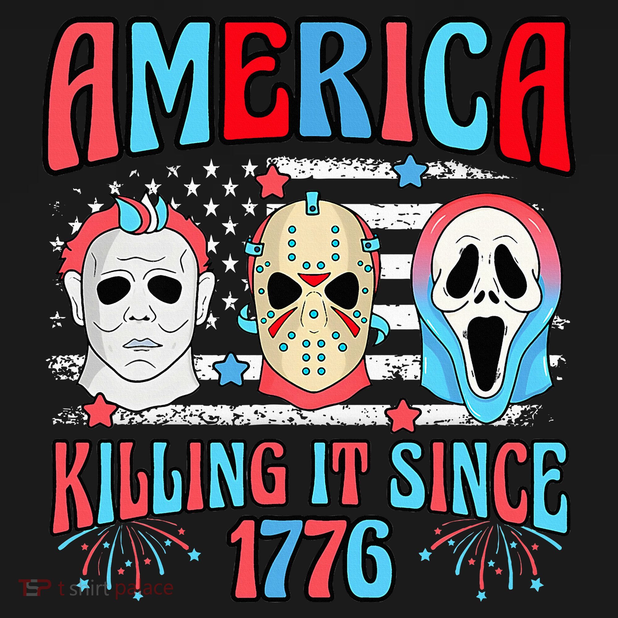 Funny America Killing It Since 1776 Horror 4th Of July Usa Apron