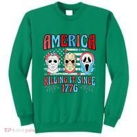 Funny America Killing It Since 1776 Horror 4th Of July Usa Sweatshirt thumb 0