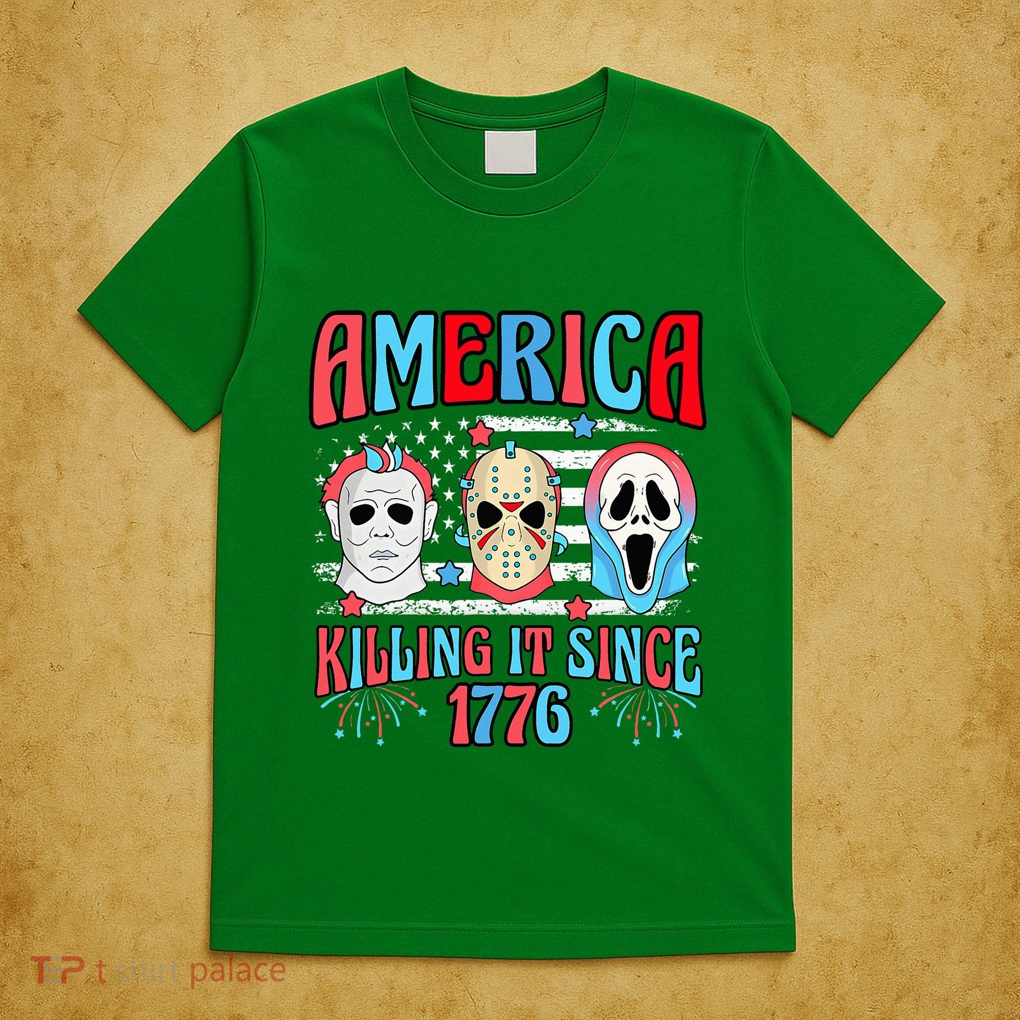 Funny America Killing It Since 1776 Horror 4th Of July Usa T-Shirt