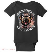 Funny Anti Kamala The Cackling Hyena Unburdened Quote Baby Bodysuit thumb 0