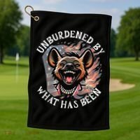 Funny Anti Kamala The Cackling Hyena Unburdened Quote Golf Towel thumb 1