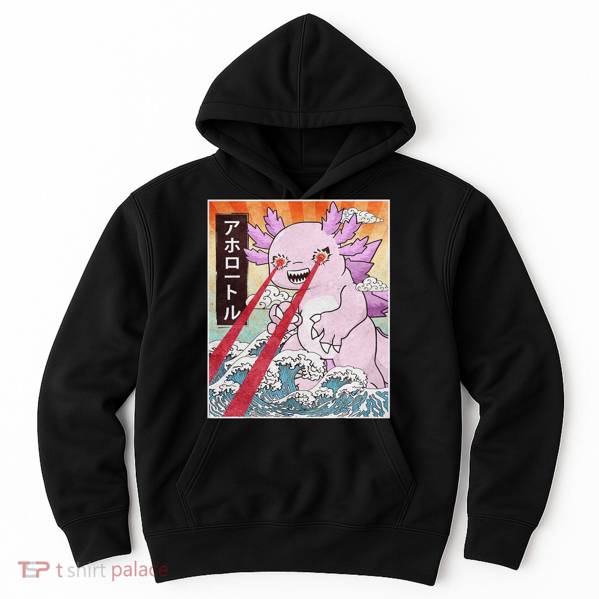 Funny Animal Kaiju Axolotl Japanese Monster  Hoodie