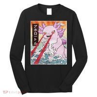 Funny Animal Kaiju Axolotl Japanese Monster  Long Sleeve Shirt thumb 0