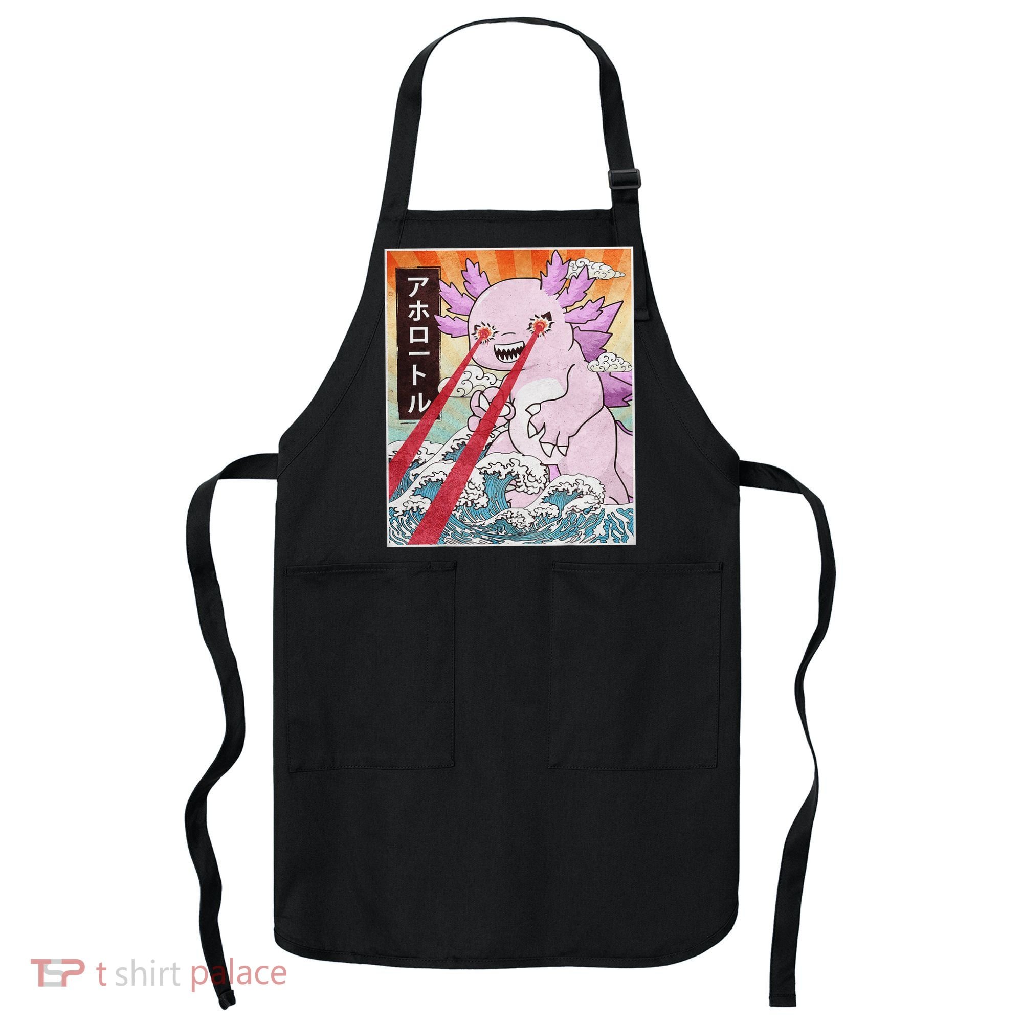Funny Animal Kaiju Axolotl Japanese Monster  Apron