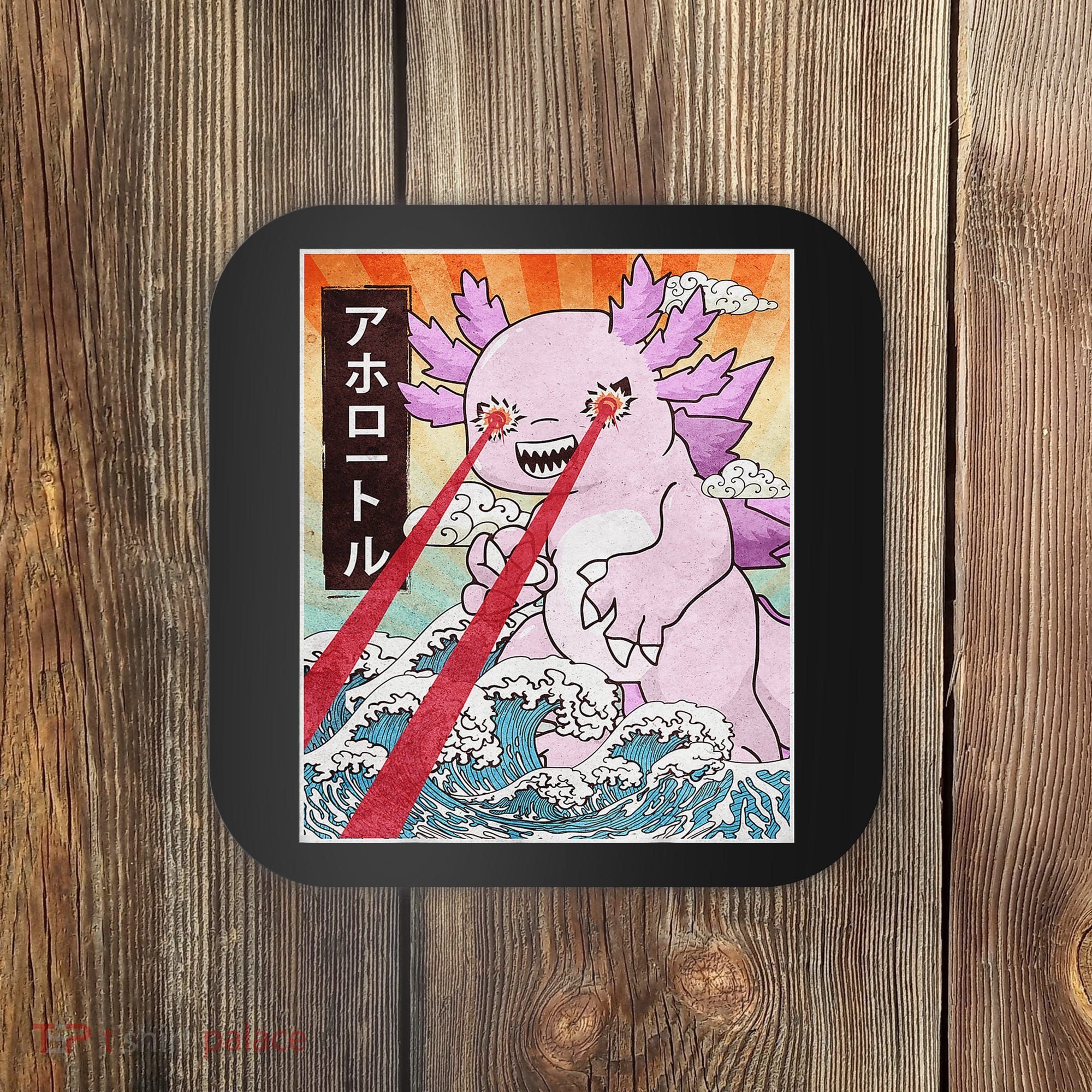 Funny Animal Kaiju Axolotl Japanese Monster  Coaster
