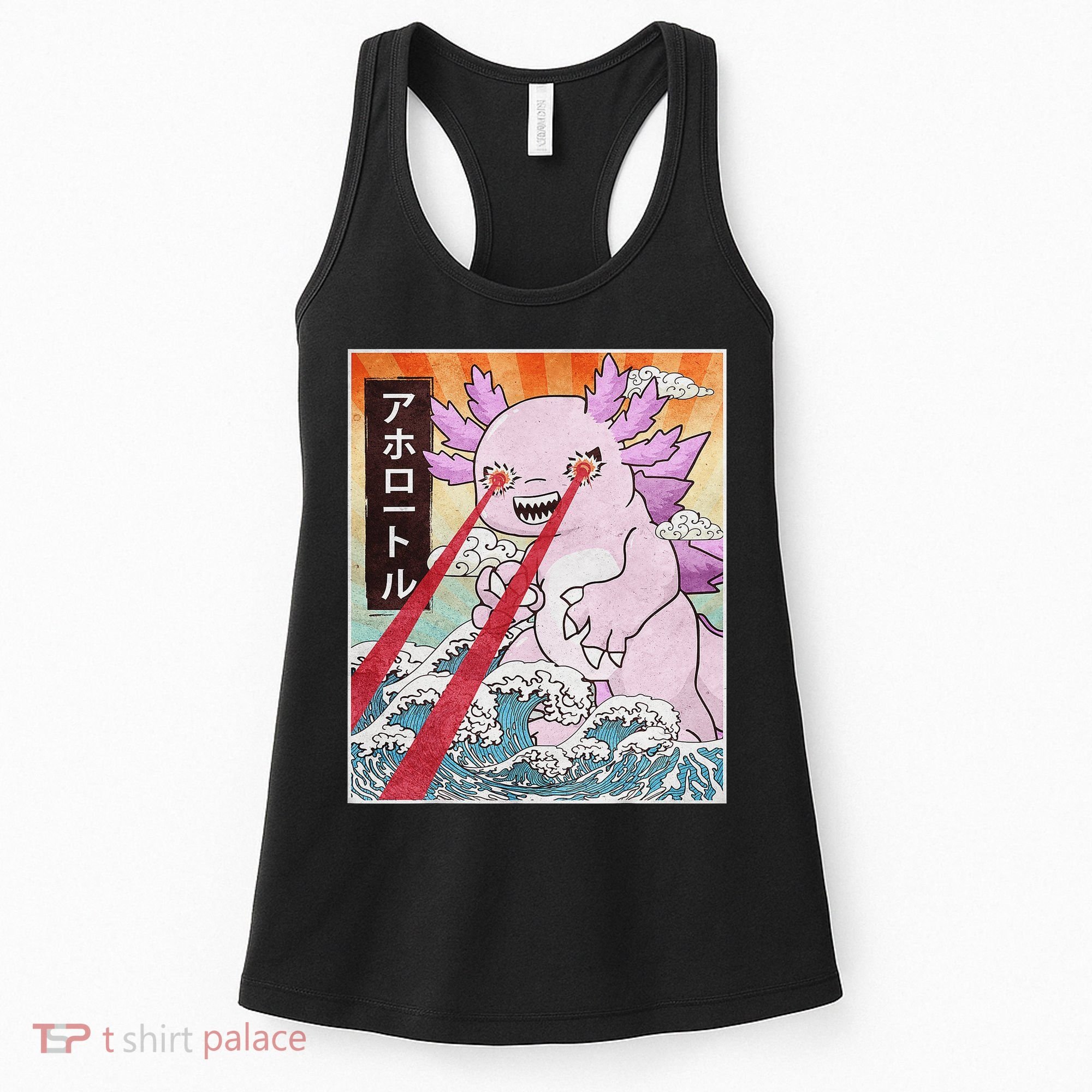 Funny Animal Kaiju Axolotl Japanese Monster  Women's Tank Top