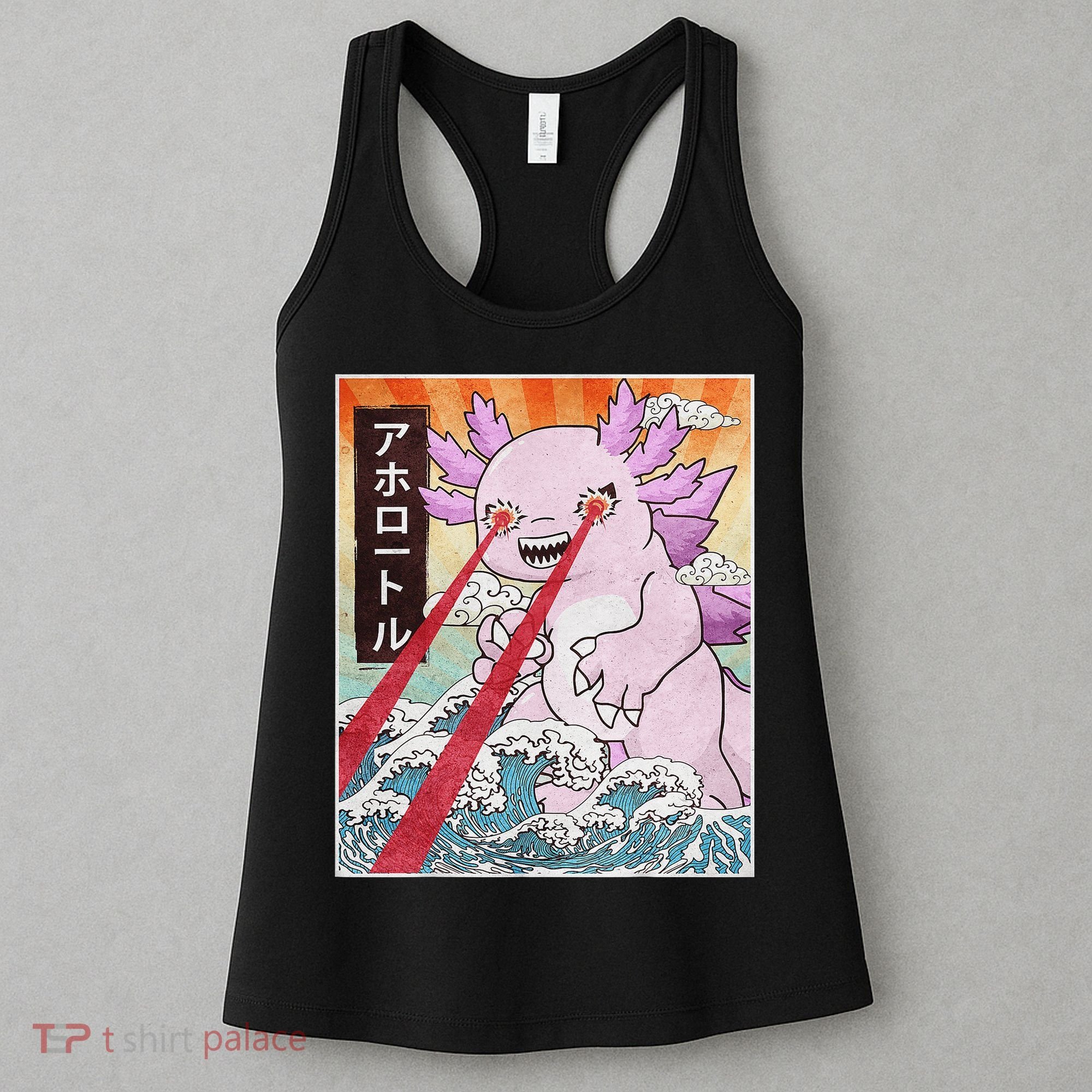 Funny Animal Kaiju Axolotl Japanese Monster  Women's Tank Top