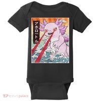 Funny Animal Kaiju Axolotl Japanese Monster  Baby Bodysuit thumb 0