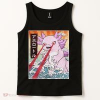 Funny Animal Kaiju Axolotl Japanese Monster  Tank Top thumb 2