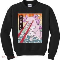 Funny Animal Kaiju Axolotl Japanese Monster  Kids Sweatshirt thumb 0