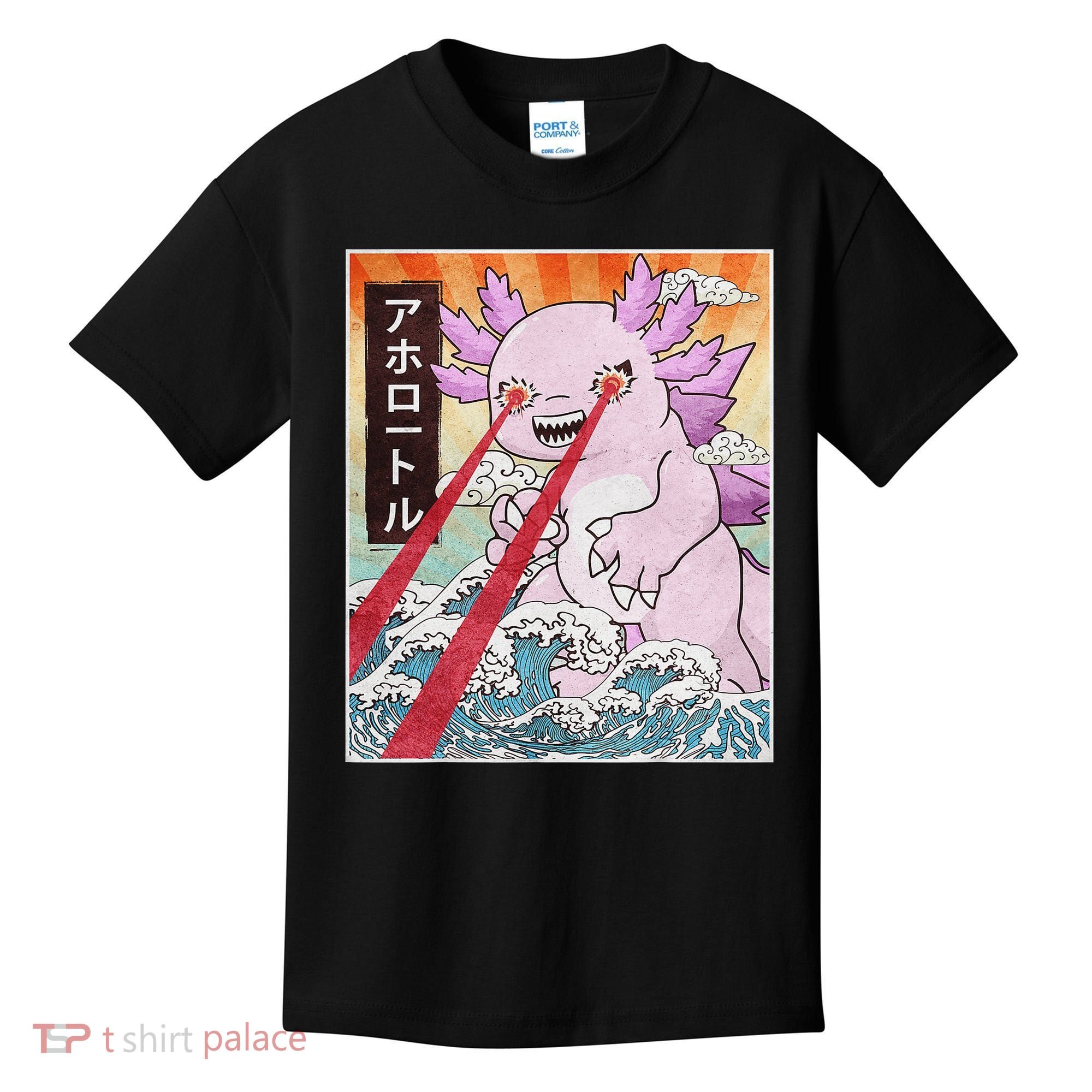 Funny Animal Kaiju Axolotl Japanese Monster  Kids T-Shirt