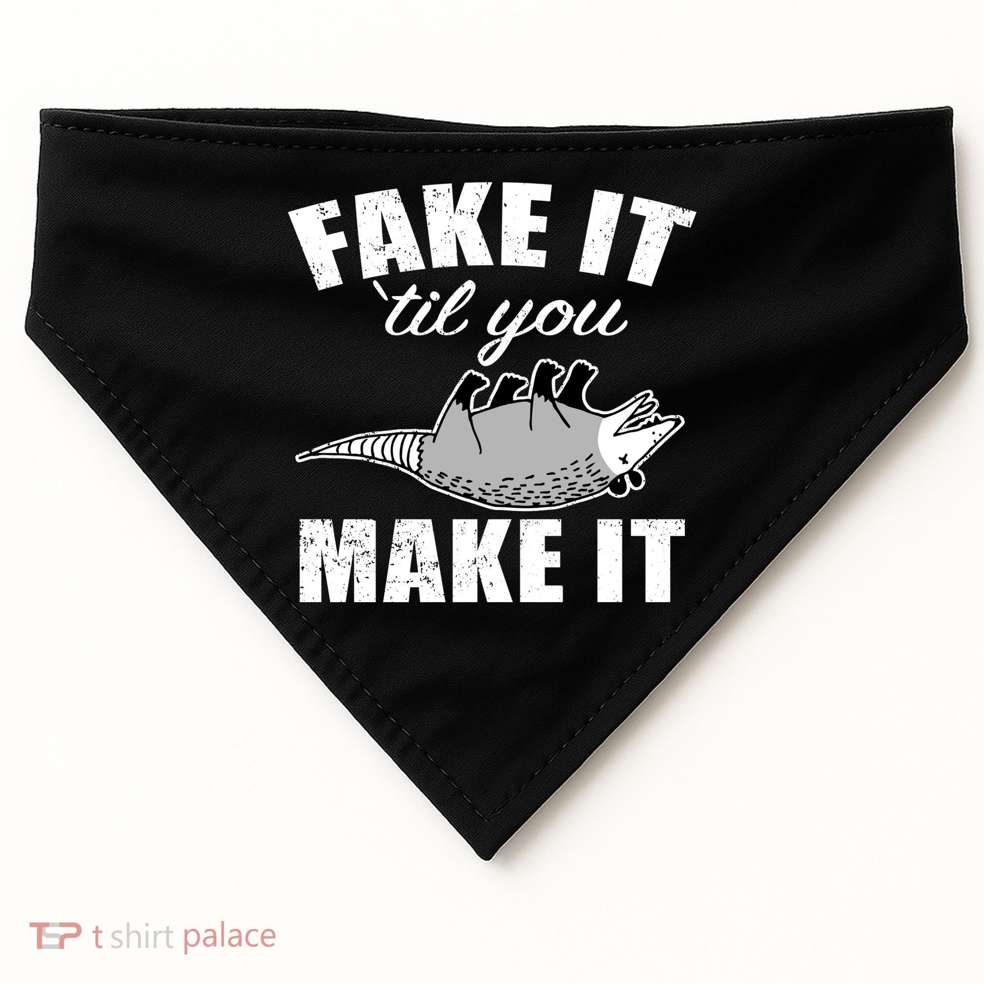 Fake It Or Make It Opossum USA-Made Doggie Bandana