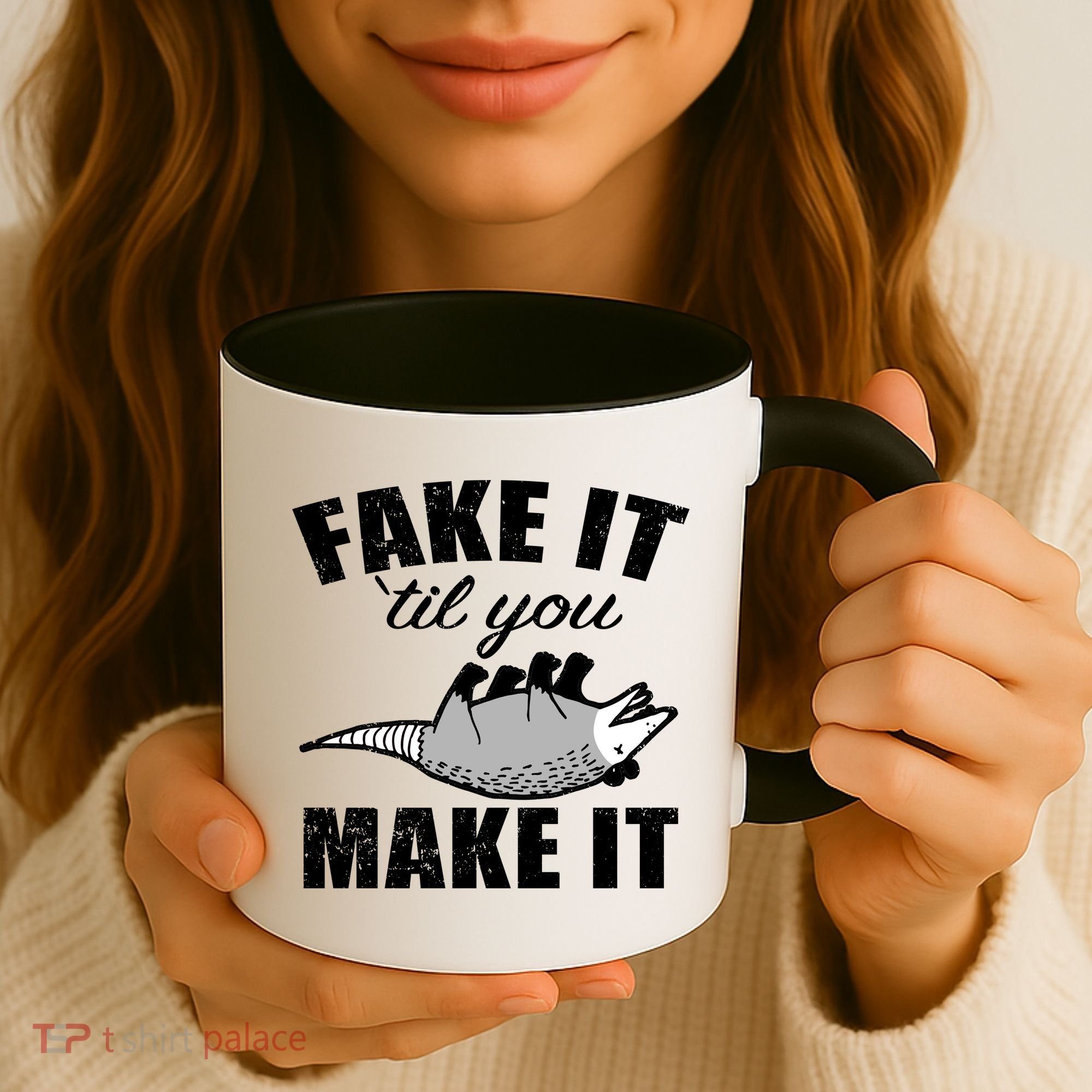 Fake It Or Make It Opossum Coffee Mug