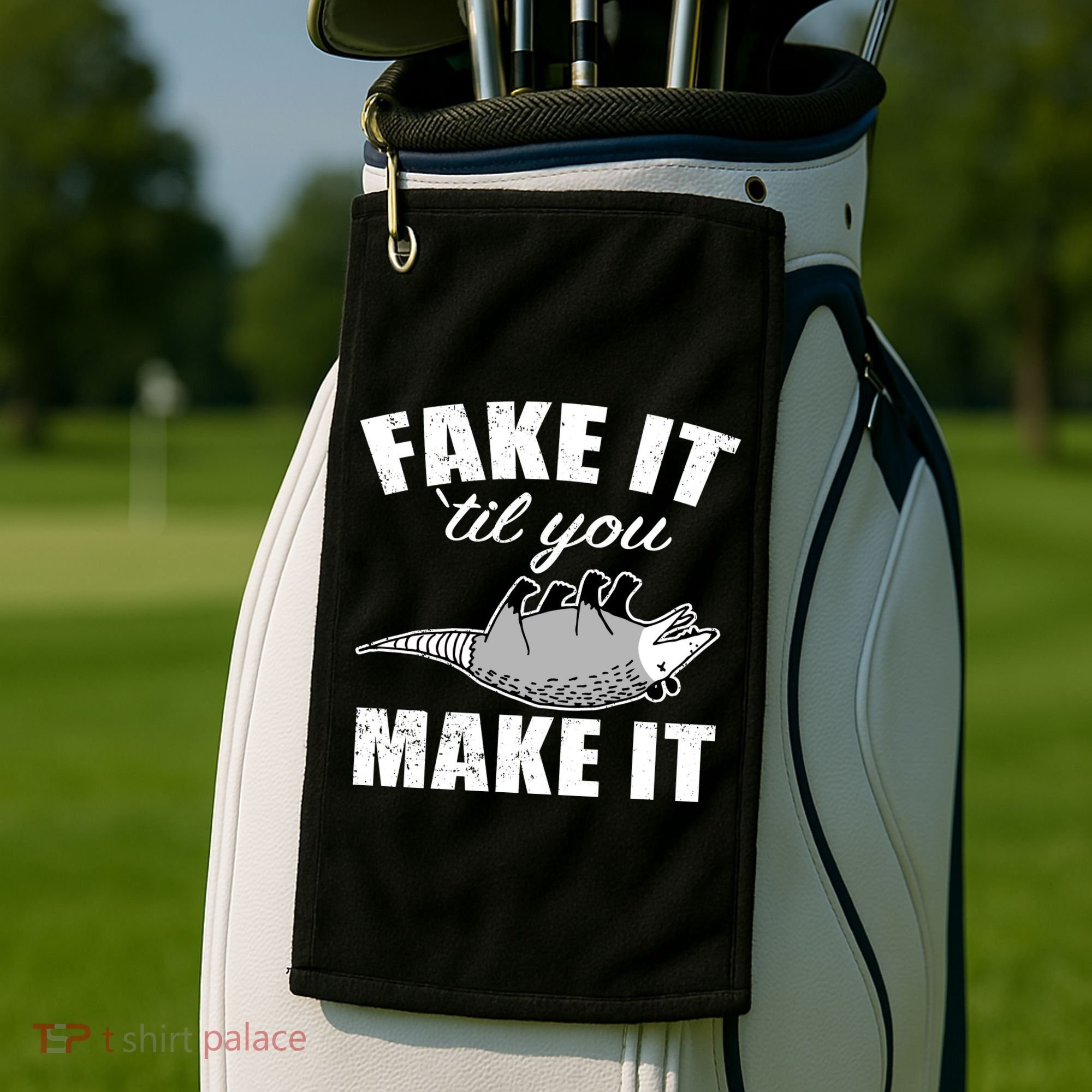 Fake It Or Make It Opossum Golf Towel