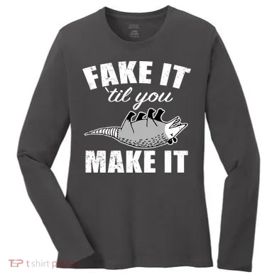 Fake It Or Make It Opossum Women's Long Sleeve Shirt