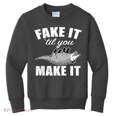 Fake It Or Make It Opossum Kids Sweatshirt