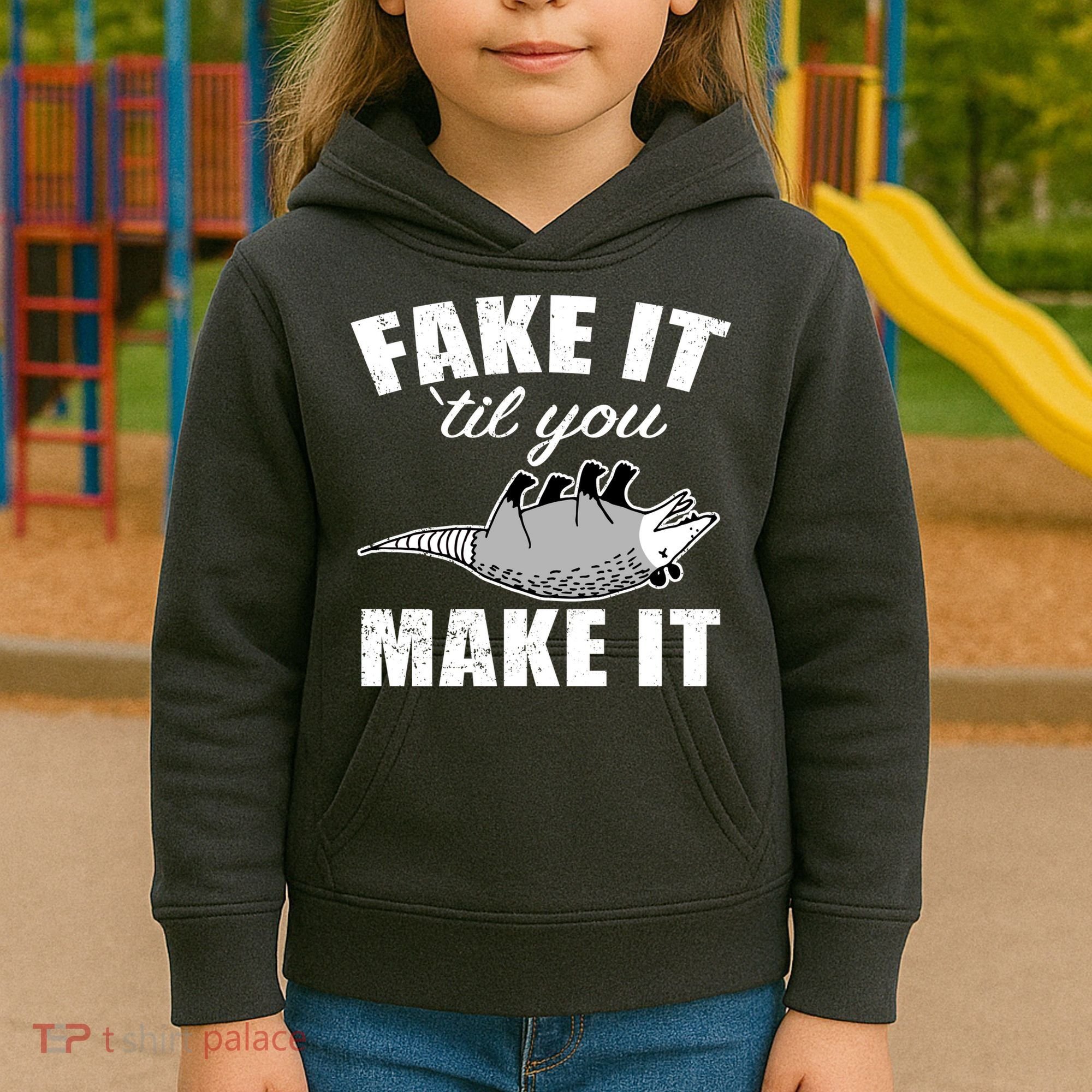 Fake It Or Make It Opossum Kids Hoodie