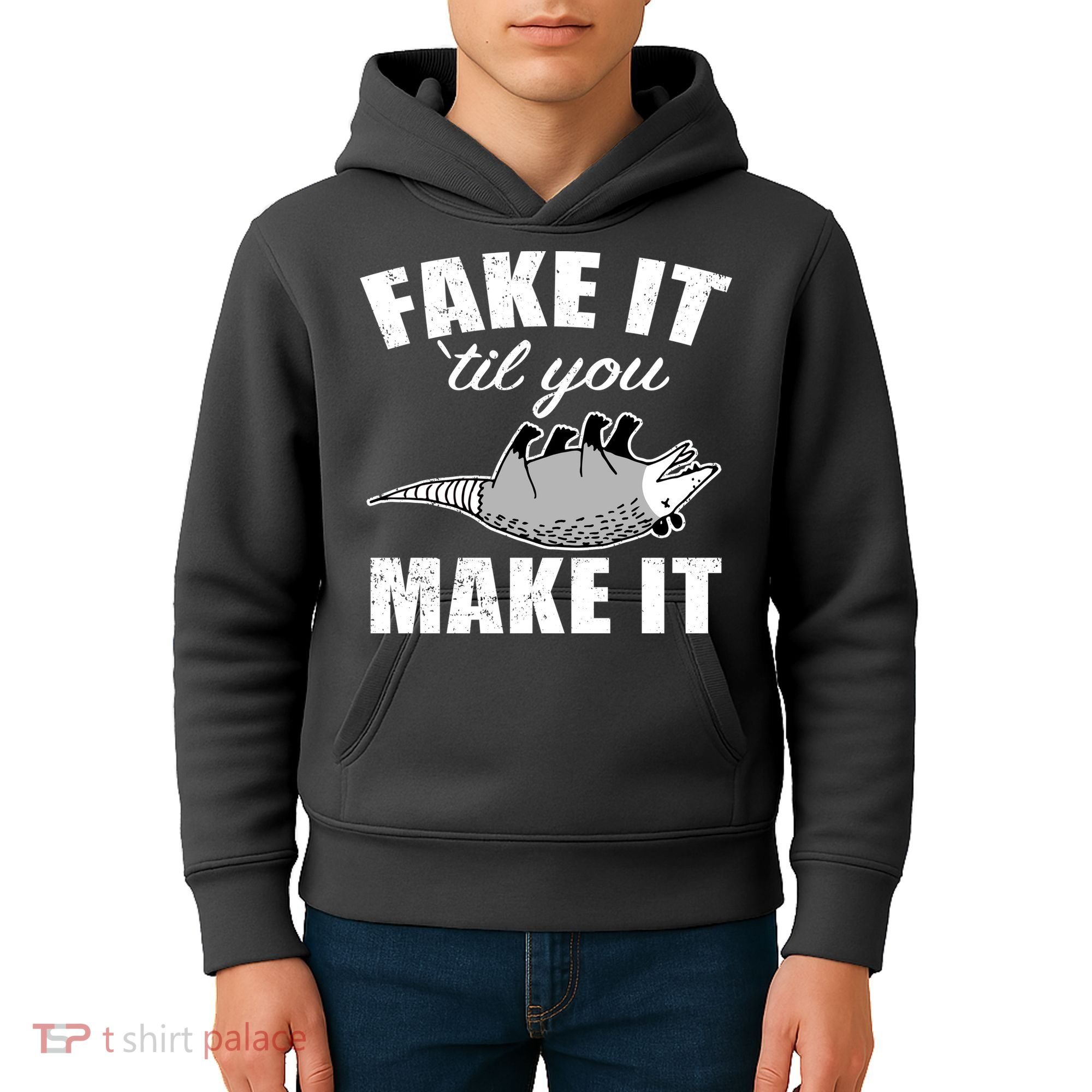 Fake It Or Make It Opossum Kids Hoodie