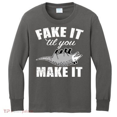 Fake It Or Make It Opossum Kids Long Sleeve Shirt