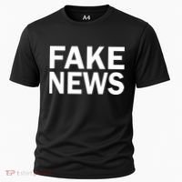 Fake News Bold Text Cooling Performance Crew T-Shirt thumb 0