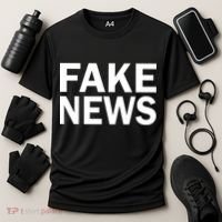 Fake News Bold Text Cooling Performance Crew T-Shirt thumb 3