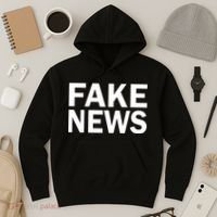 Fake News Bold Text Hoodie thumb 3