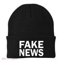 Fake News Bold Text Beanie thumb 0