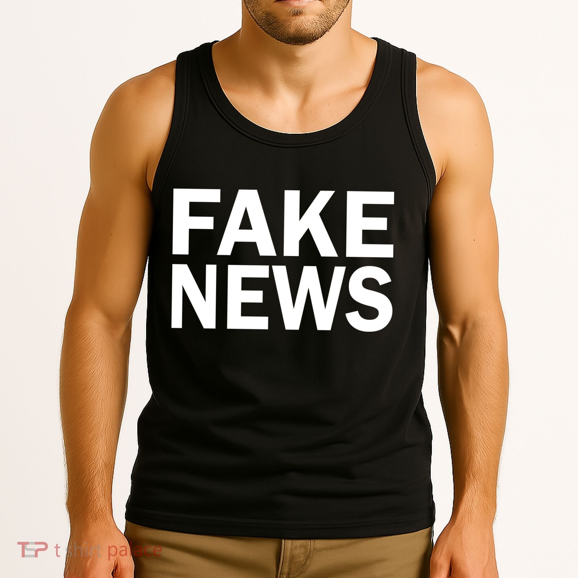 Fake News Bold Text Tank Top
