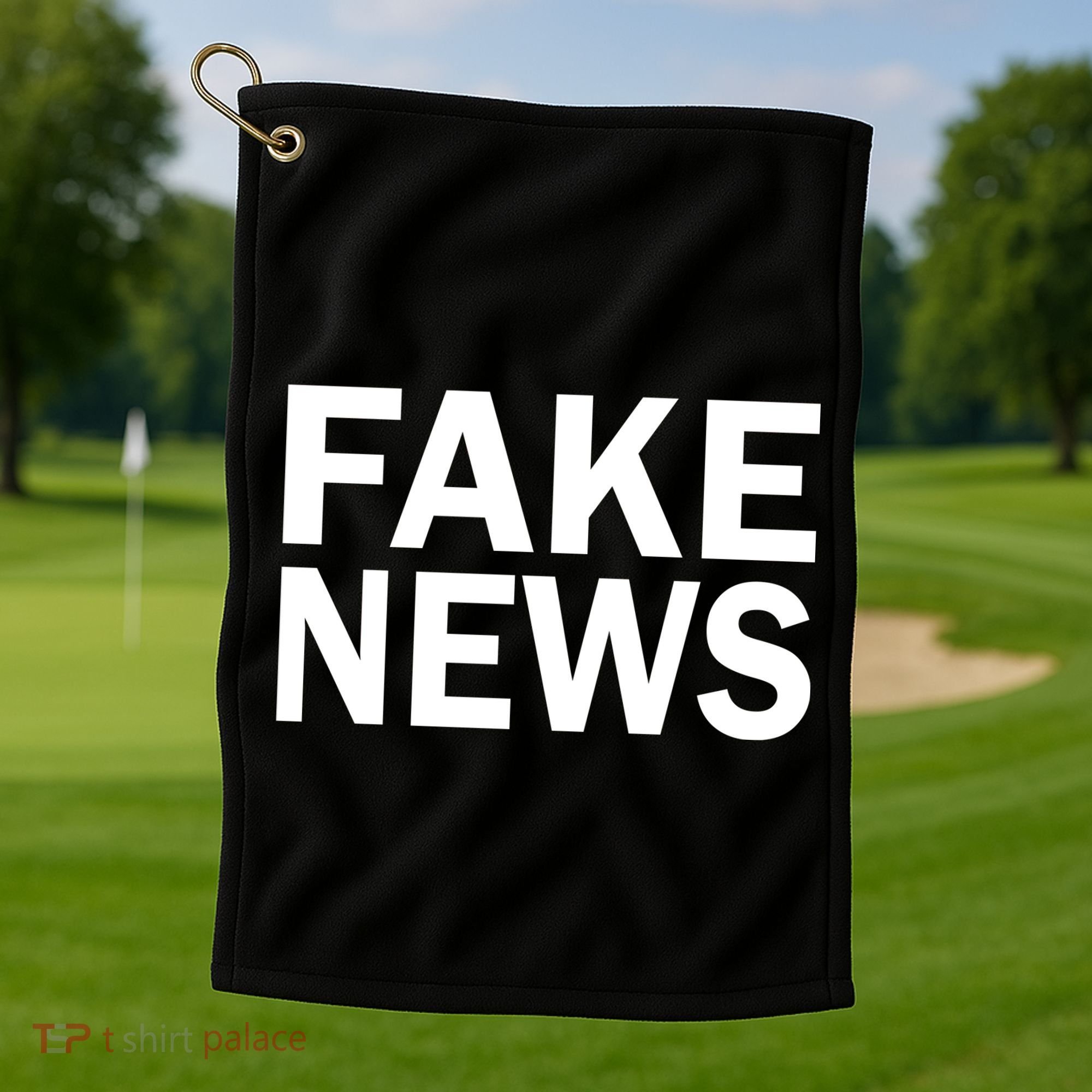 Fake News Bold Text Golf Towel