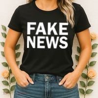 Fake News Bold Text Women's T-Shirt thumb 2