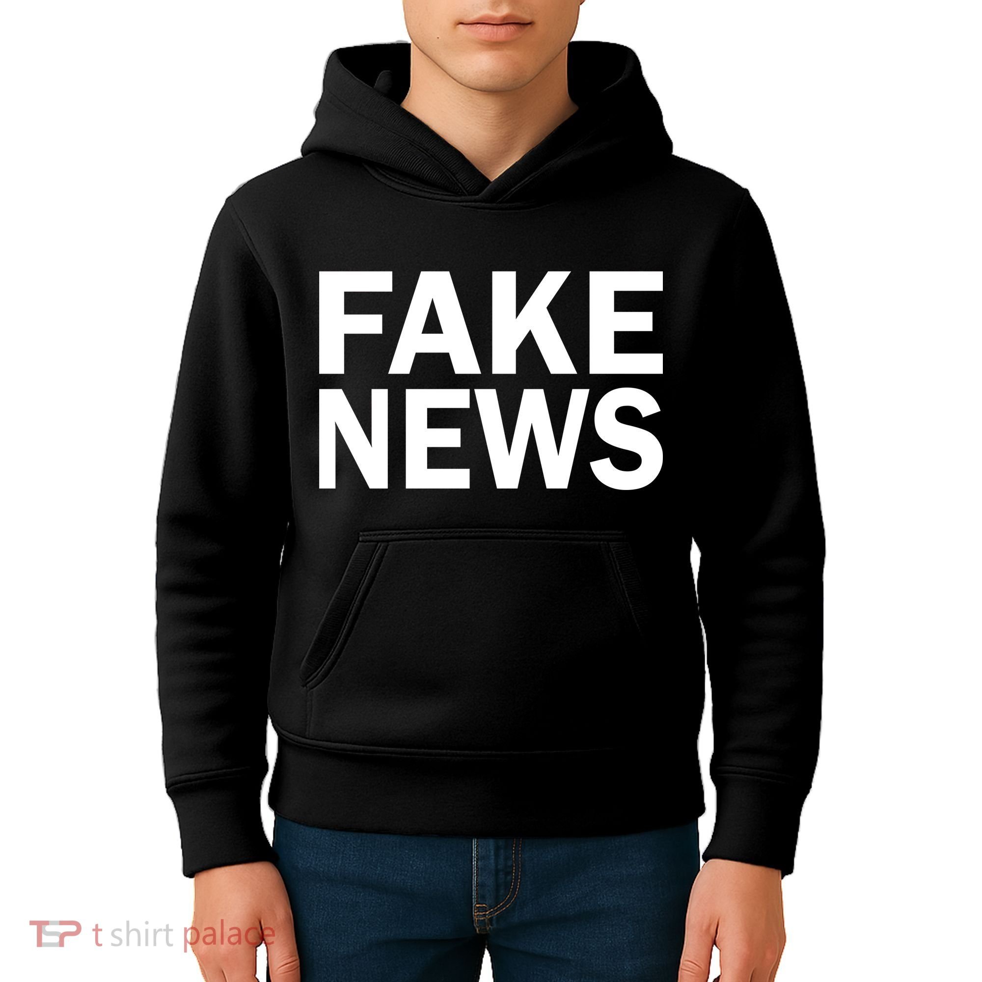 Fake News Bold Text Kids Hoodie