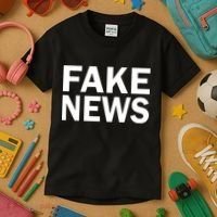 Fake News Bold Text Kids T-Shirt thumb 3