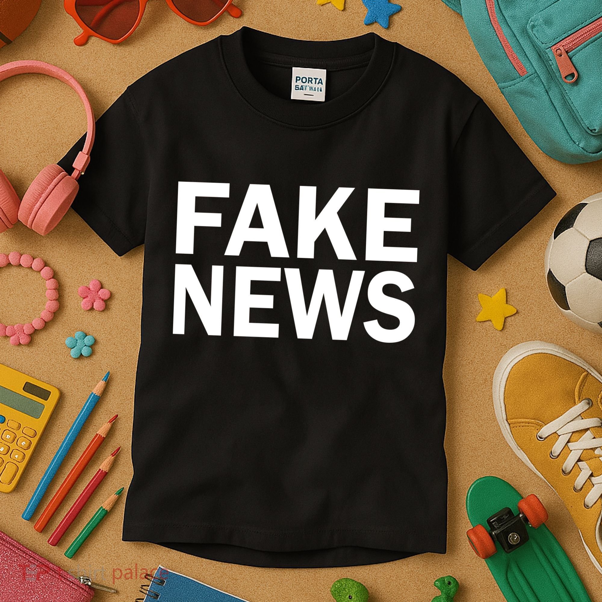 Fake News Bold Text Kids T-Shirt