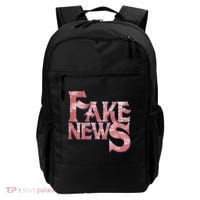 Fake News Distressed Text Backpack thumb 0