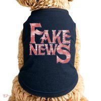 Fake News Distressed Text Doggie Tank thumb 0