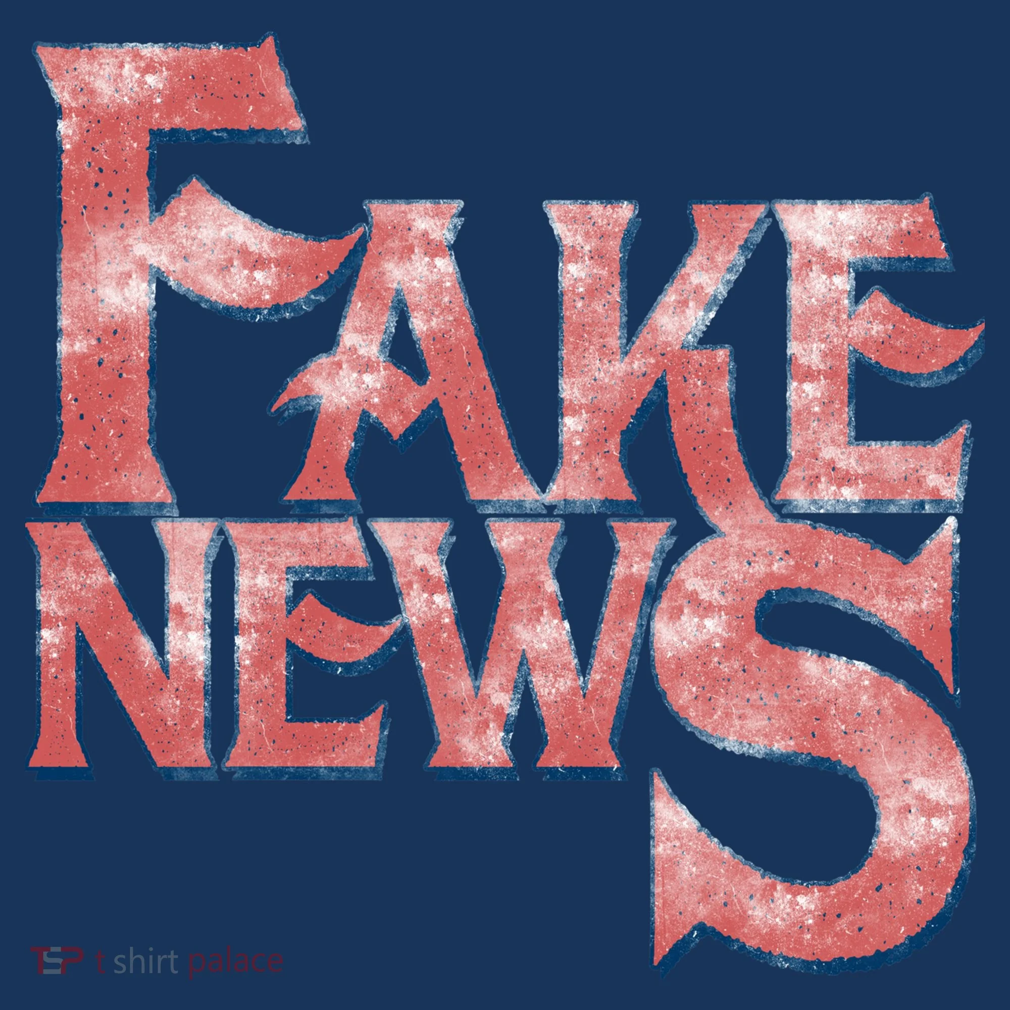 Fake News Distressed Text Doggie Tank