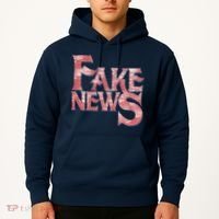 Fake News Distressed Text Hoodie thumb 2