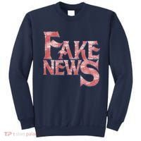 Fake News Distressed Text Sweatshirt thumb 0