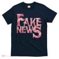 Fake News Distressed Text T-Shirt thumb 0