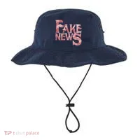 Fake News Distressed Text Bucket Hat thumb 0