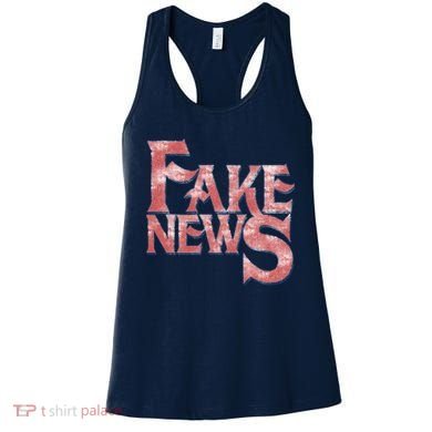 Fake News Distressed Text Women's Tank Top