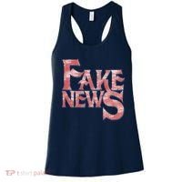 Fake News Distressed Text Women's Tank Top thumb 0
